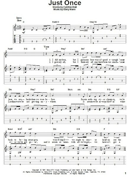 open zoom image for Just Once - Solo Guitar, New, Main