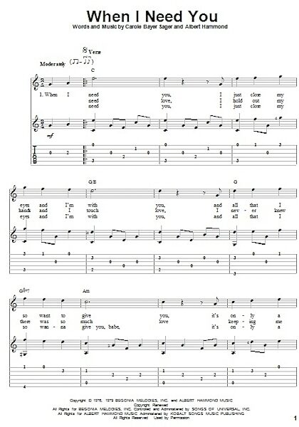 open zoom image for When I Need You - Solo Guitar, New, Main
