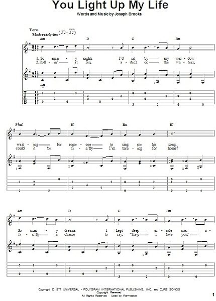 open zoom image for You Light Up My Life - Solo Guitar, New, Main