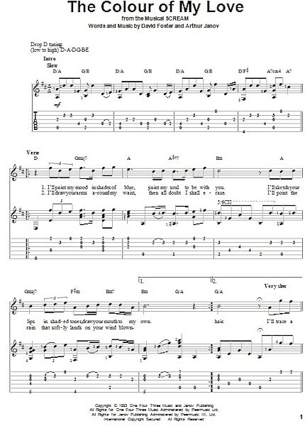 open zoom image for The Colour Of My Love - Solo Guitar, New, Main