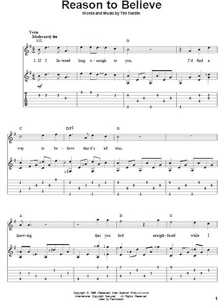 open zoom image for Reason To Believe - Solo Guitar, New, Main
