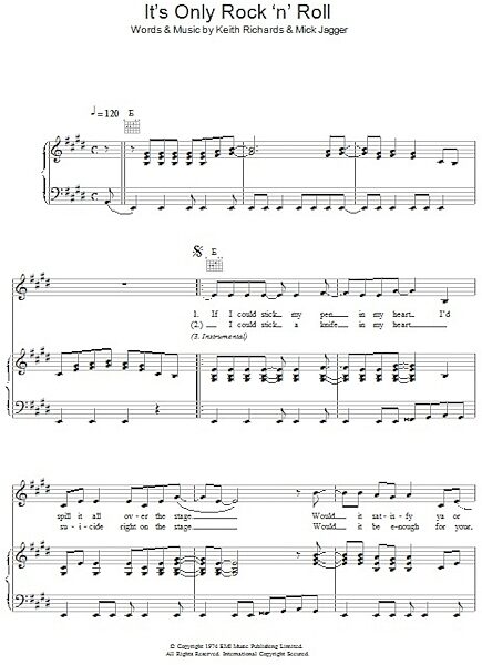 open zoom image for It's Only Rock 'N' Roll - Piano/Vocal/Guitar, New, Main