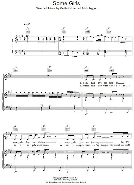 open zoom image for Some Girls - Piano/Vocal/Guitar, New, Main