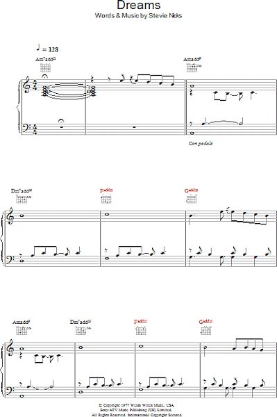 open zoom image for Dreams - Piano/Vocal/Guitar, New, Main