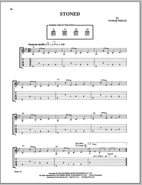 open zoom image for Stoned - Guitar TAB, New, Main