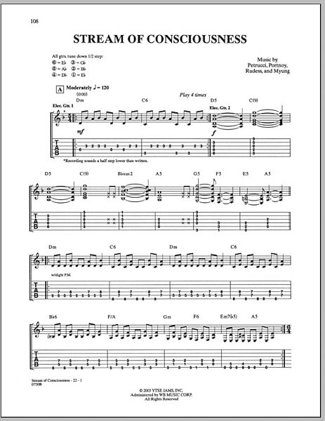 open zoom image for Stream Of Consciousness - Guitar TAB, New, Main