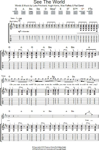 open zoom image for See The World - Guitar TAB, New, Main