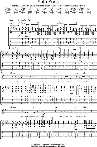 open zoom image for Sofa Song - Guitar TAB, New, Main