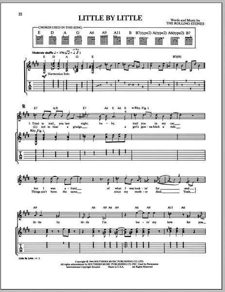 open zoom image for Little By Little - Guitar TAB, New, Main