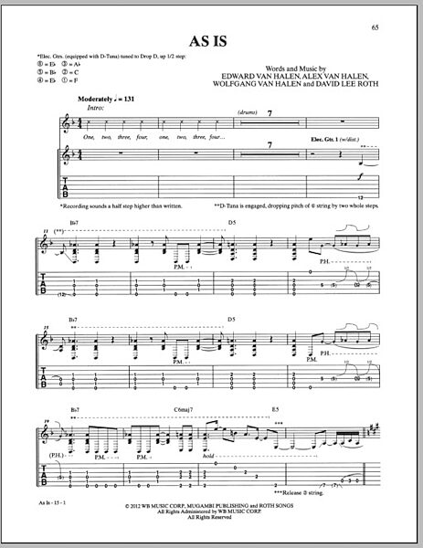 open zoom image for As Is - Guitar TAB, New, Main