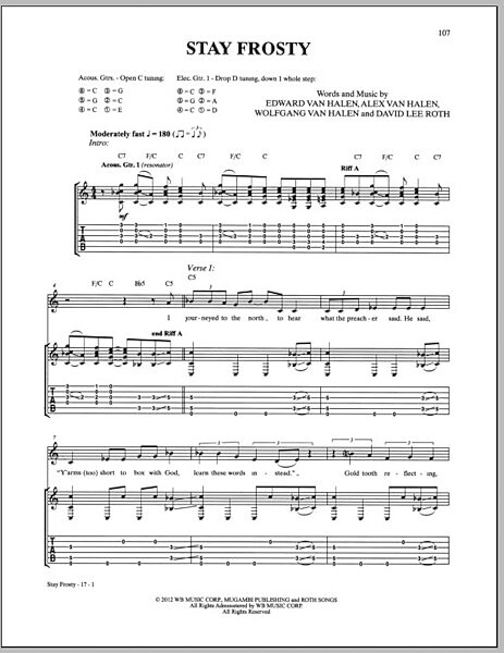 open zoom image for Stay Frosty - Guitar TAB, New, Main
