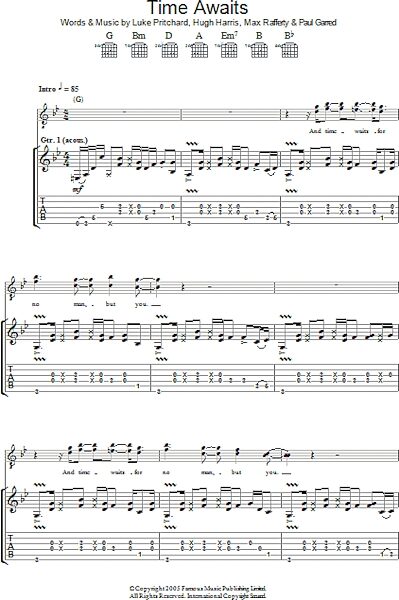 open zoom image for Time Awaits - Guitar TAB, New, Main