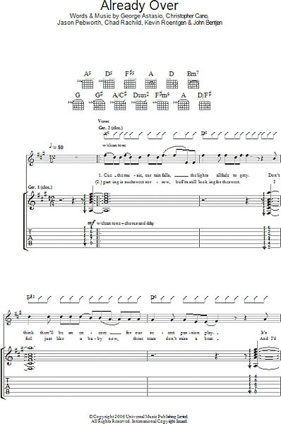 open zoom image for Already Over - Guitar TAB, New, Main
