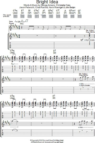 open zoom image for Bright Idea - Guitar TAB, New, Main