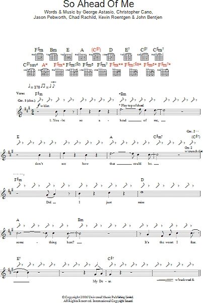 open zoom image for So Ahead Of Me - Guitar TAB, New, Main