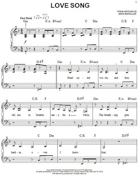 open zoom image for Love Song - Easy Piano, New, Main