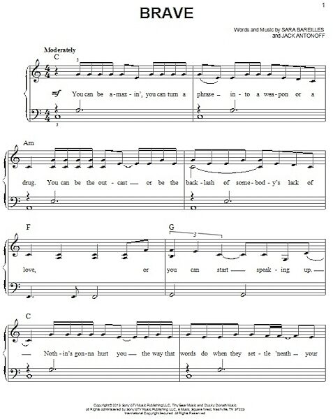 open zoom image for Brave - Easy Piano, New, Main