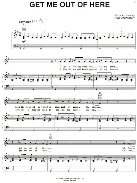open zoom image for Get Me Out Of Here - Piano/Vocal/Guitar, New, Main