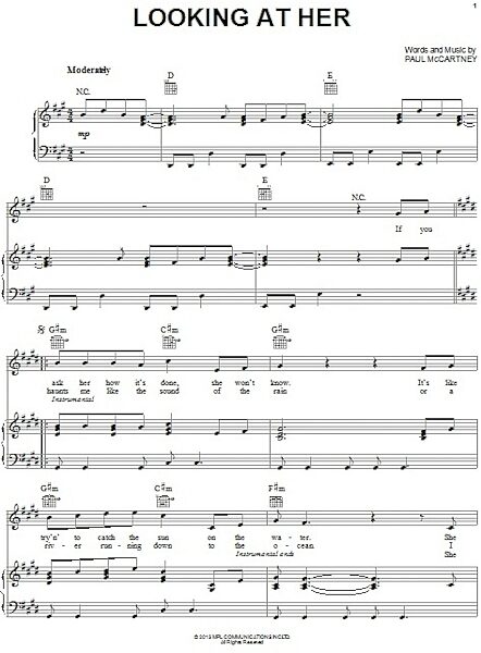 open zoom image for Looking At Her - Piano/Vocal/Guitar, New, Main