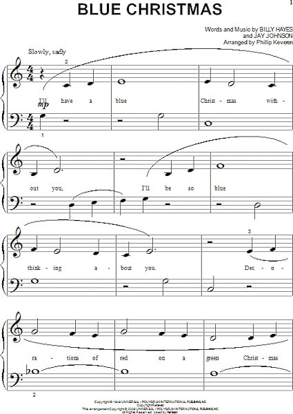 open zoom image for Blue Christmas - Big Note Piano, New, Main