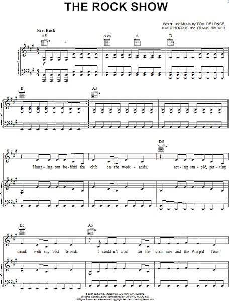 open zoom image for The Rock Show - Piano/Vocal/Guitar, New, Main