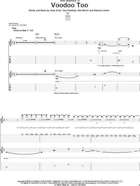 open zoom image for Voodoo Too - Guitar TAB, New, Main