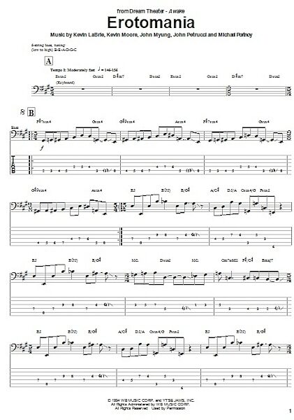 open zoom image for Erotomania - Bass Tab, New, Main