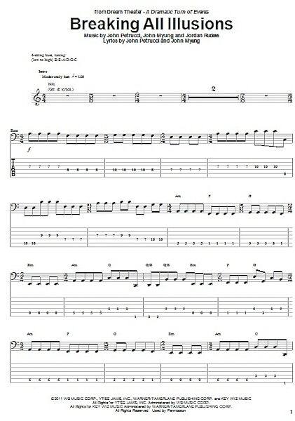 open zoom image for Breaking All Illusions - Bass Tab, New, Main