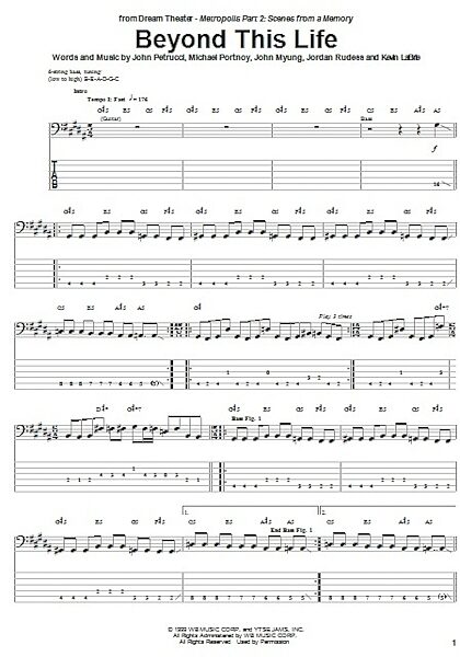 open zoom image for Beyond This Life - Bass Tab, New, Main