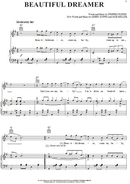 open zoom image for Beautiful Dreamer - Piano/Vocal/Guitar, New, Main