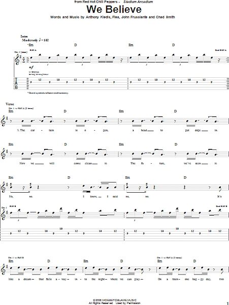 open zoom image for We Believe - Guitar TAB, New, Main