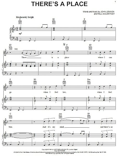 open zoom image for There's A Place - Piano/Vocal/Guitar, New, Main