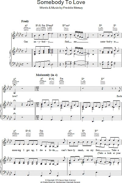 open zoom image for Somebody To Love - Piano/Vocal/Guitar, New, Main