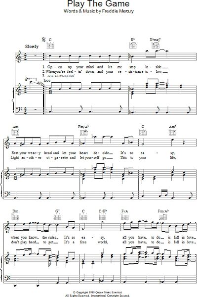 open zoom image for Play The Game - Piano/Vocal/Guitar, New, Main
