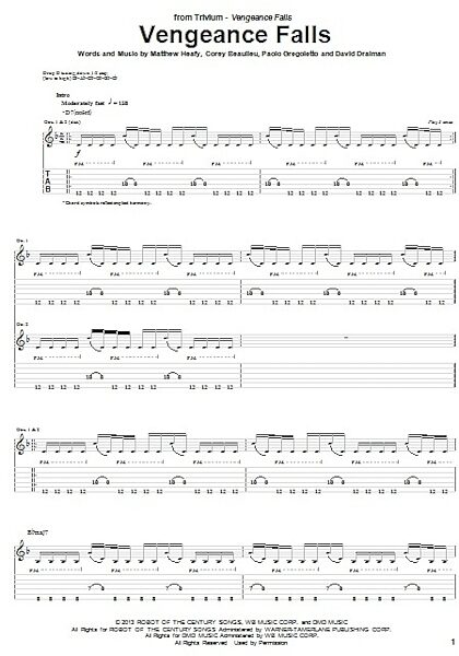open zoom image for Vengeance Falls - Guitar TAB, New, Main
