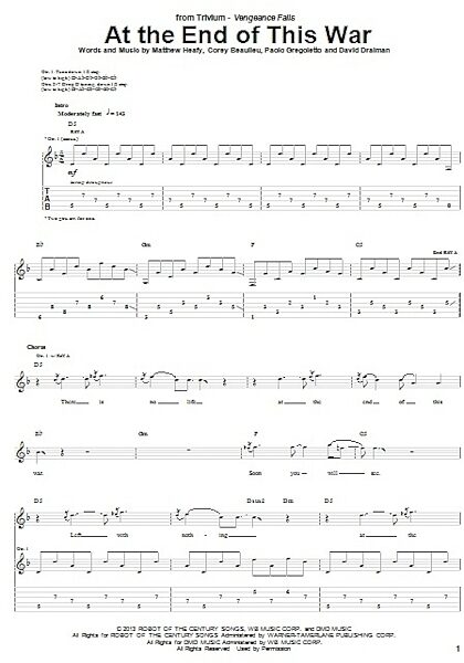 open zoom image for At The End Of This War - Guitar TAB, New, Main