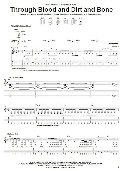 open zoom image for Through Blood And Dirt And Bone - Guitar TAB, New, Main