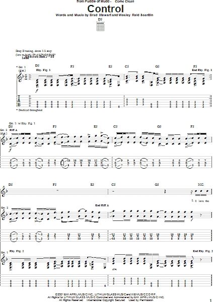 open zoom image for Control - Guitar TAB, New, Main