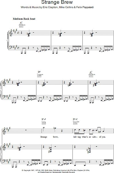 open zoom image for Strange Brew - Piano/Vocal/Guitar, New, Main