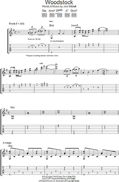 open zoom image for Woodstock - Guitar TAB, New, Main