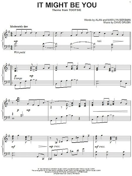 open zoom image for It Might Be You - Piano Solo, New, Main