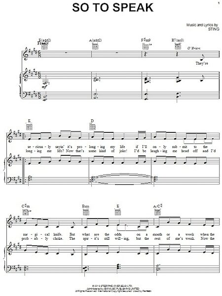 open zoom image for So To Speak - Piano/Vocal/Guitar, New, Main