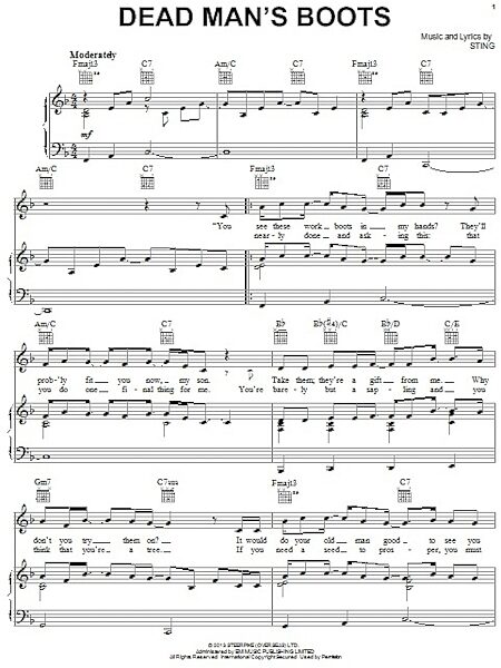 open zoom image for Dead Man's Boots - Piano/Vocal/Guitar, New, Main