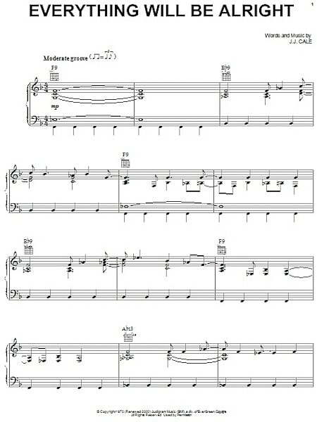 open zoom image for Everything Will Be Alright - Piano/Vocal/Guitar, New, Main