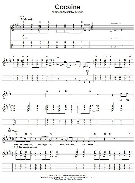 open zoom image for Cocaine - Guitar Tab Play-Along, New, Main