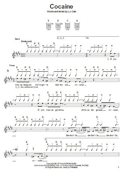 open zoom image for Cocaine - Easy Guitar, New, Main