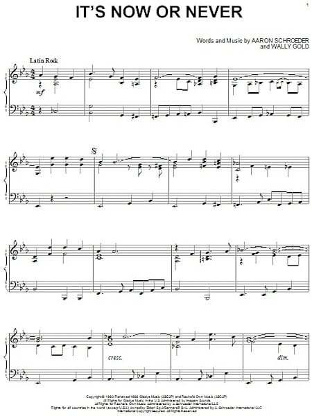 open zoom image for It's Now Or Never - Piano Solo, New, Main