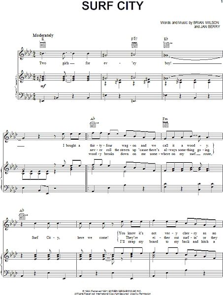 open zoom image for Surf City - Piano/Vocal/Guitar, New, Main