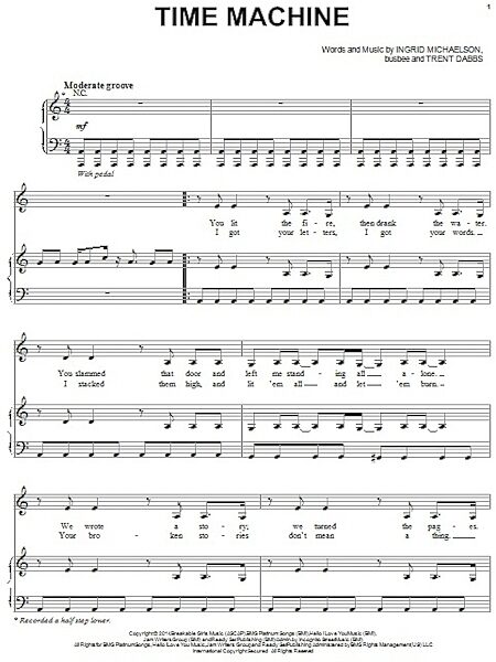 open zoom image for Time Machine - Piano/Vocal/Guitar, New, Main