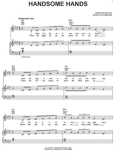 open zoom image for Handsome Hands - Piano/Vocal/Guitar, New, Main